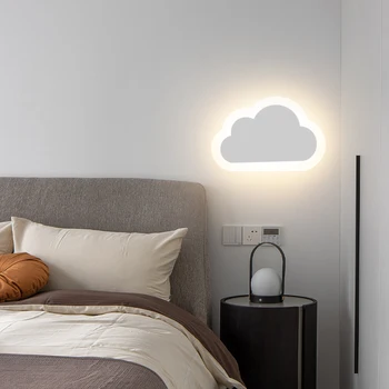 Настенный светильник Morden Cloud Design для помещений, светодиодные акриловые настенные светильники, скандинавские лампы-бра, детские прикроватные лампы для декора детской спальни