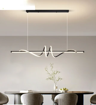 Люстра в столовой, Роскошная столовая, обеденный стол, Барная лампа, современный минималистский Дизайнерский Минималистичный Обеденный стол