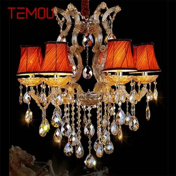 Люстра в европейском стиле TEMOU, современный роскошный подвесной светильник, светодиодные светильники для дома, холла, виллы, конференц-зала, спальни