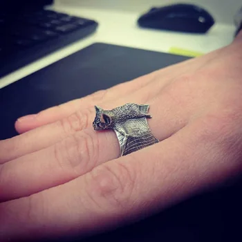 Новейшая идея подарка с милым ретро-кольцом с изображением летучей мыши в виде животного