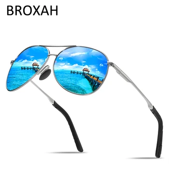 Ретро поляризованные солнцезащитные очки мужские авиации солнцезащитные очки классические очки UV400 для вождения автомобиля Люнет де Soleiil ом