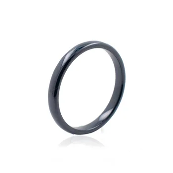 XSM Простое черно-белое глянцевое керамическое кольцо из циркония толщиной 3 мм с возможностью штабелирования для свадебных обещаний пары на годовщину Годовщины