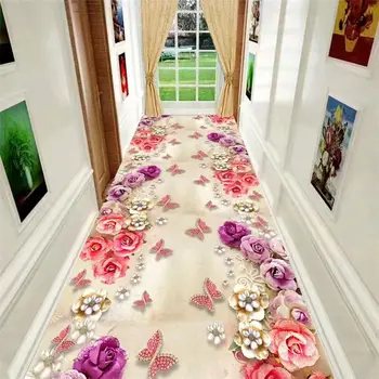 3D дорожка для коридора, длинные ковры для прихожей, украшения гостиной, домашние коврики для прохода, современный роскошный коврик для прихожей