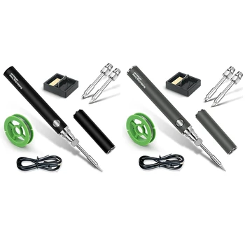Набор инструментов для беспроводного паяльника, портативная электронная ручка для сварки с регулируемой температурой с 3 наконечниками, прочный и простой в использовании