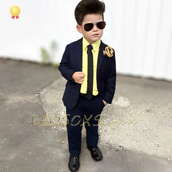 костюм из 2 предметов для мальчиков, детский костюм-смокинг на заказ для детей от 3 до 16 лет, подходит для свадебных торжеств