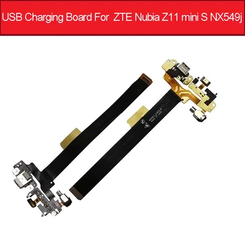 USB-порт для зарядки, разъем микрофона, плата для ZTE Nubia Z11 mini S NX549j, Разъем для зарядки, Гибкий кабель, Замена
