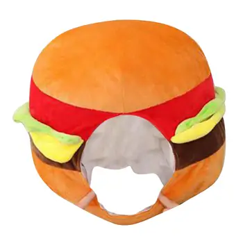 Плюшевая шляпа Аксессуары для костюмов для гамбургеров Фестивали, Маскарад, День рождения