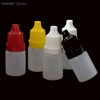 50шт, 5 мл, Портативная пластиковая бутылка-капельница для домашних животных, флакон для жидкости для глаз, выдавливающий наконечник, Противоугонная крышка, бутылка для штамповки