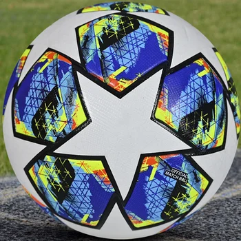Прочный футбольный мяч из мягкой кожи официального размера 5, бесшовный командный матч, групповая тренировка по футболу