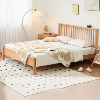 Бесплатная доставка, высококачественная кровать, минималистичная, скандинавская, Удобная, Легкая, роскошная, Простая кровать, дизайнерская домашняя мебель Cama De Casal