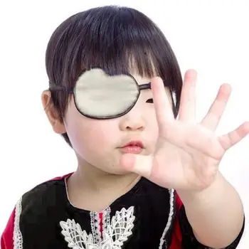 Детская шелковая пиратская повязка на глаза, тени для век от амблиопии Lazy Eye White