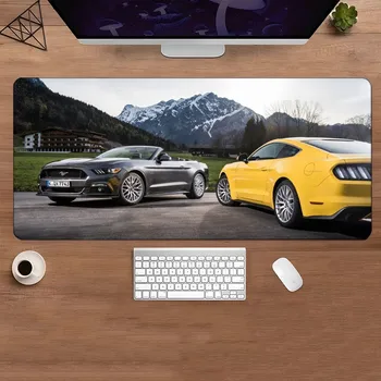 Большой коврик для мыши Fords Mustang, коврик для мыши для геймеров, роскошный коврик для компьютерной мыши с HD-печатью, Офисный резиновый коврик для клавиатуры