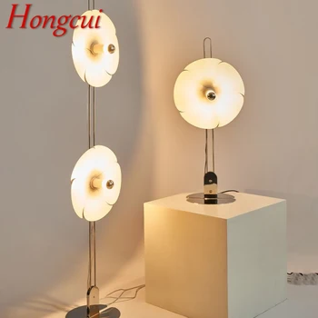 Торшер Hongcui Nordic в стиле ретро с лепестками, роскошная Современная Семейная гостиная, спальня, креативный декоративный светильник для творчества