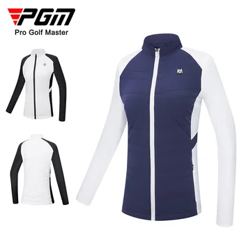 Женская куртка PGM Golf, теплая и морозостойкая куртка, простая модная спортивная одежда с блокировкой цвета YF514