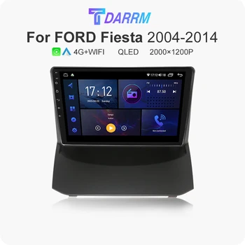 Автомобильный мультимедийный радиоприемник Android для Ford Fiesta Mk 6 2009 - 2018 Видеоплеер Навигация GPS 4G Автомагнитола Carplay 2 Din
