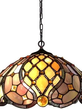 0820 Латунная шариковая цепочка в стиле барокко, подвесной светильник из витражного стекла в стиле Тиффани для гостиной, украшения дома в спальне,