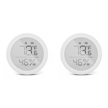 2X датчика температуры и влажности Tuya Zigbee с ЖК-дисплеем, гигрометр для помещений, термометр Smart Life Control
