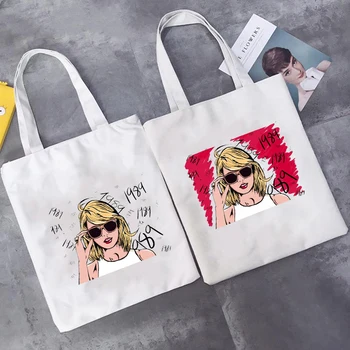 Сумки-тоут Taylor Music Swift для женщин, эстетичная хозяйственная сумка, Многоразовая сумка для покупок из эко-полиэстера, сумка Bolsa Feminina