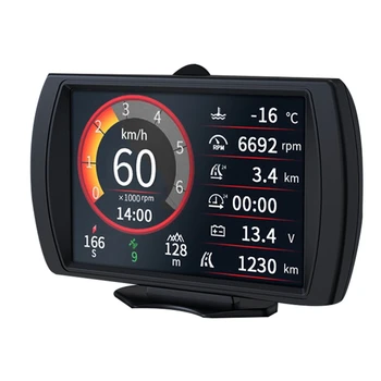 M90 Многофункциональный автомобильный головной дисплей HUD GPS Измеритель наклона OBD-II Спидометр Автомобильные аксессуары