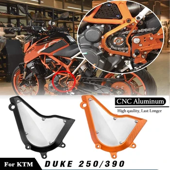 Для мотоцикла KTM DUKE 250 390 2017-2023 Передняя Прозрачная крышка звездочки Защита цепи Защитные Аксессуары 2019 2020 2021 2022