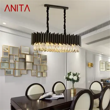 Люстра ANITA, светильники, Роскошный Овальный подвесной светильник в постмодернистском стиле для гостиной, столовой