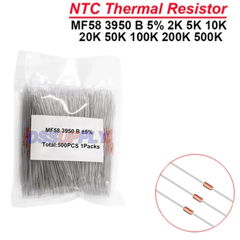 100ШТ Терморезисторный Датчик MF58 NTC 3950 B 5% 1K 2K 5K 10K 20K 50K 100K 200K 500K 1 М Ом