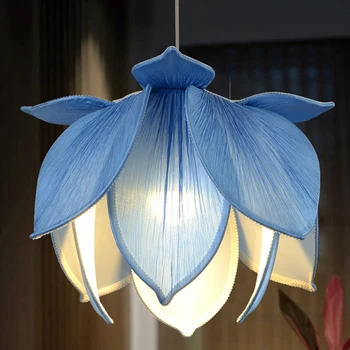 Потолочный светильник из новой китайской ткани в китайском стиле Lotus Zen Lotus Chandelier