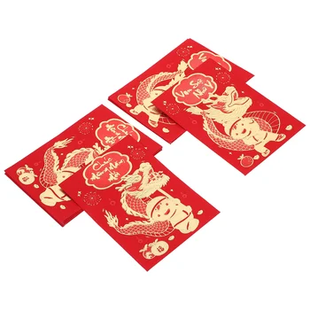 Денежные Красные карманы Китайские Счастливые денежные конверты Годовые красные конверты денежные конверты Денежные мешки Случайный стиль