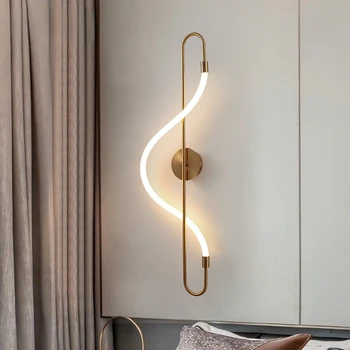 Креативный светодиодный настенный светильник для гостиной, прикроватное украшение для спальни в скандинавском стиле, ночник, модель комнаты, Линейка для столовой