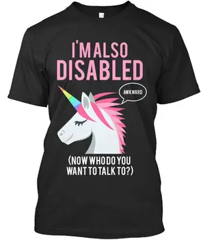 Я тоже инвалид, футболка с надписью DisabledAF #2 с длинными рукавами