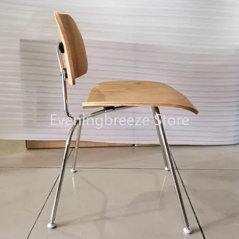 Обеденный стул из сезонного стекла с ножками из нержавеющей стали, домашний обеденный стул для гостиной, деревянная реплика Silla в скандинавском стиле, Доступная мебель