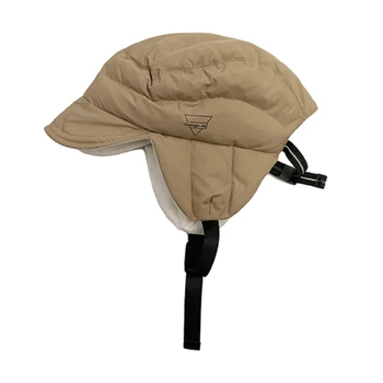 Шапка-бомбер с ушами для женщин и девочек, защитная шапка для ушей, Ветрозащитная шапка-капот, уличная велосипедная шапка, зимняя теплая лыжная прямая поставка
