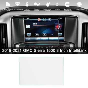 Для 2019 2020 2021 GMC Sierra 1500 8-Дюймовая Защитная Пленка Для Навигационного Контактного Экрана Аудиодисплей Из Закаленного Стекла