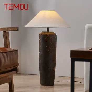 Современный торшер TEMOU в японском стиле со светодиодной подсветкой Creative Zen Devise, керамический настольный светильник для дома, гостиной, спальни