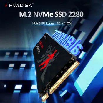 HUADISK SSD NVMe M2 1 ТБ 2 ТБ 7000 МБ/с. M.2 NVMe PCIe 4,0x4 M.2 Диск Внутренний Твердотельный Накопитель Для Ноутбука PS5 Игровой Компьютер DIY