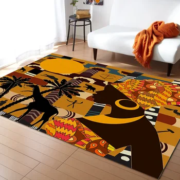 Африканская черная слониха-жираф Коврик для пола в гостиной Детская комната Прикроватный ковер в спальне Коврик для кухонной двери