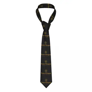 Модные галстуки для напитков с шампанским, мужские офисные галстуки Clicquot из шелка на заказ