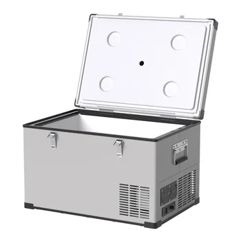 Автомобильный холодильник объемом 45 л Мини-холодильник с небольшой морозильной камерой Компрессор 12V Портативный охладитель автомобильный мини-холодильник 220V 12v