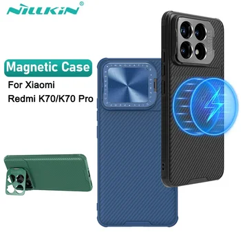 Чехол Redmi K70 Pro NILLKIN CamShield Prop Slide Для Защиты Объектива Камеры Чехол Для Xiaomi Redmi K70 с Подставкой