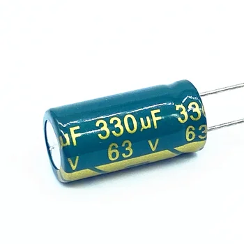 80 шт./лот высокочастотный низкоомный алюминиевый электролитический конденсатор 63v 330UF размером 10*20 330UF 63v 20%