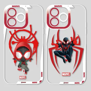 Красный Герой-паук Marvel для iPhone 14 13 12 mini 11 Pro Max 8 7 Plus XR XS X Чехол для телефона Angel Eyes