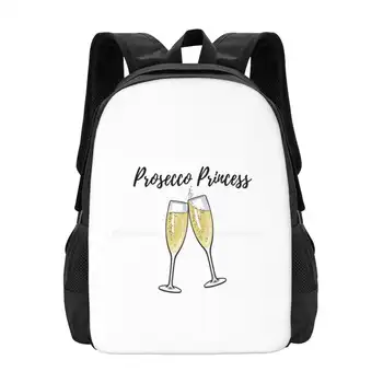 Школьные сумки Prosecco Princess, дорожный рюкзак для ноутбука, напитки Prosecco Princess, Девичник, Веселые вечеринки для девочек, дамы из ночи в ночь