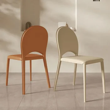 Стулья для столовой с кожаной спинкой в скандинавском стиле Минималистичные стулья Уникальная уличная мебель для гостиной Cadeiras De Jantar