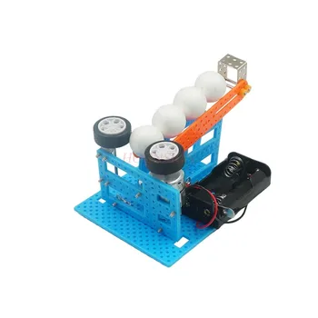 Ножка автоматической шариковой машины научное изобретение из детских материалов ручной работы для учеников начальной школы