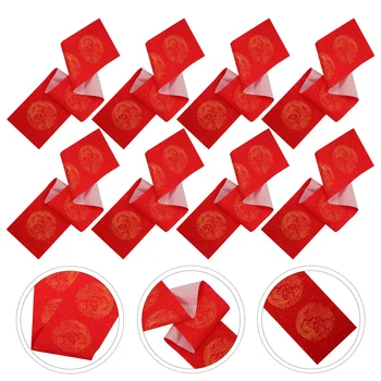 5 комплектов красной бумаги для каллиграфических двустиший, пустой бумаги для каллиграфии, новогодней рисовой бумаги